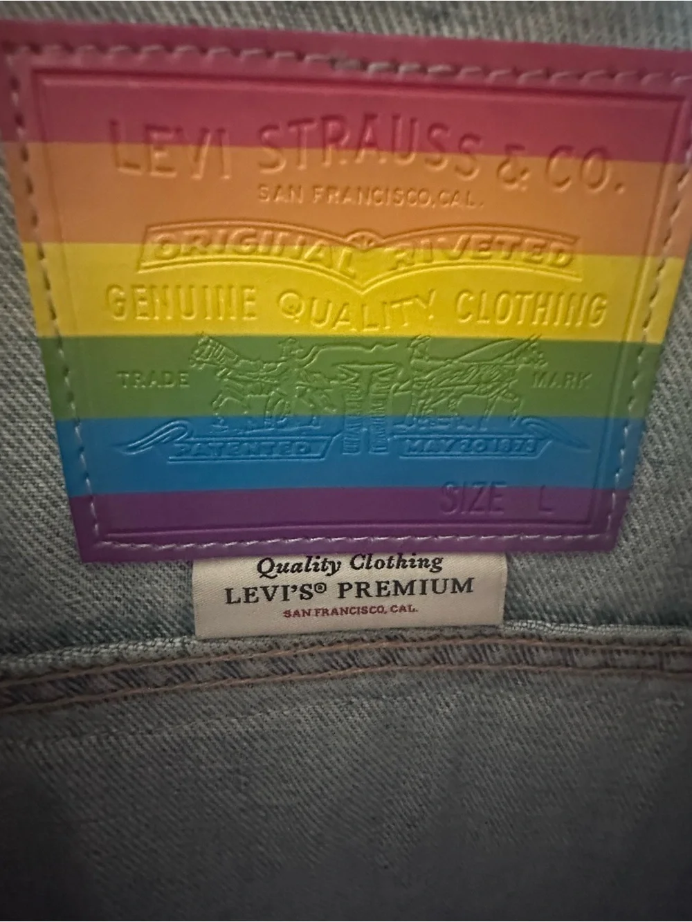 Levi's Denim Jacket with Rainbow Pride Patch
